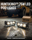 Huntix360™ 75W LED Off-Road Spotlights (Super Bright 5500K, Waterproof)
